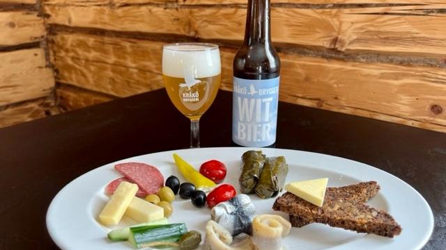 Oluttasting tapaslautanen Kråkö Bryggeri